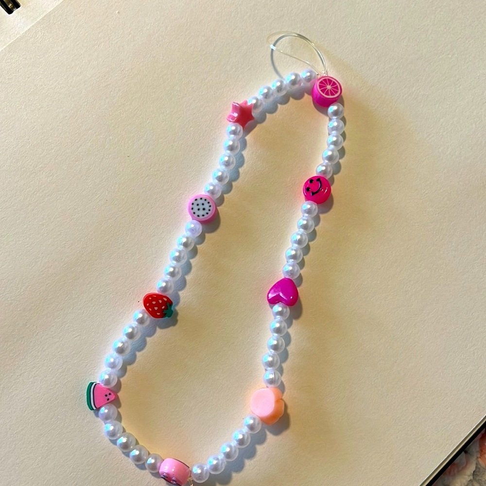 Pearl phone charm